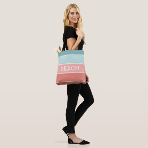 Bolsa Tote Faixa Legal de Verão feliz da praia