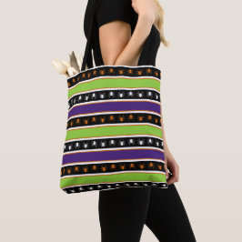 BOLSA TOTE FAIXAS BRANCAS BRANCAS DE LARANJA VERDE PURA