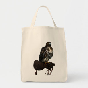 Bolsa Tote Falcão de cauda vermelha na luva