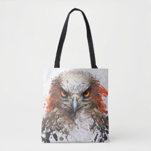 Bolsa Tote Falcão Retrato Animal Pintando Vida Selvagem ao ar