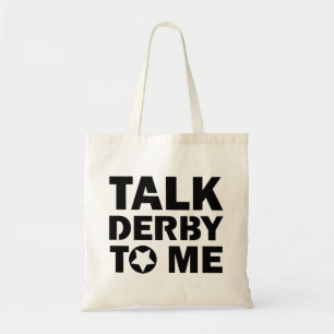 Bolsa Tote Fale comigo, Roller Derby Girl Design