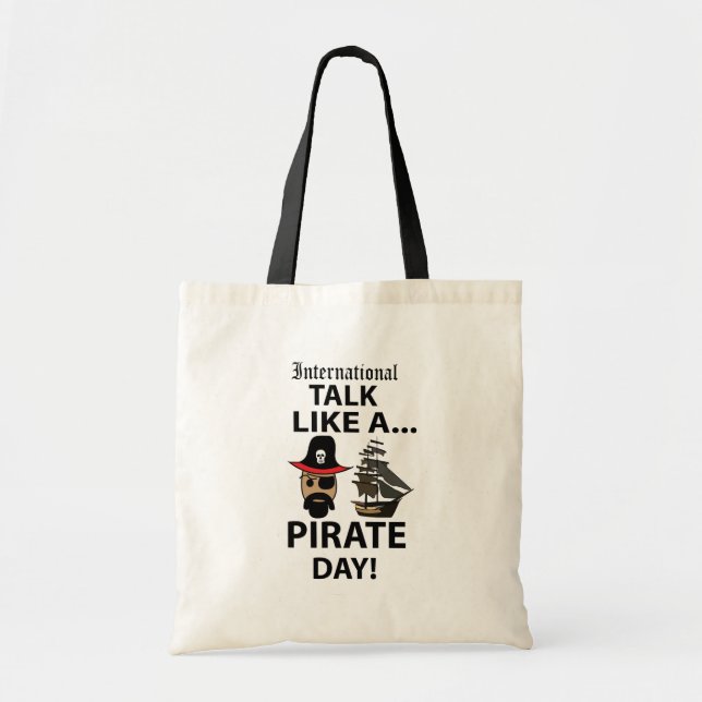 Bolsa Tote Fale Como Um Pirata  (Frente)