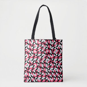 Bolsa Tote Falha de Vintage: Padrão Geométrico de Abstrato