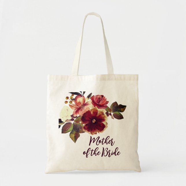 Bolsa Tote Fall Floral Madre da Noiva do Casamento (Frente)