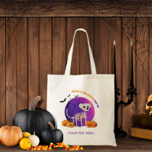 Fall Halloween Spooky Trick ou Treat Tote Bag