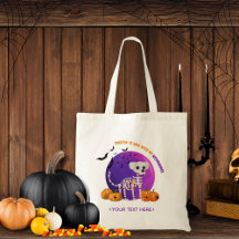 Fall Halloween Spooky Trick ou Treat Tote Bag