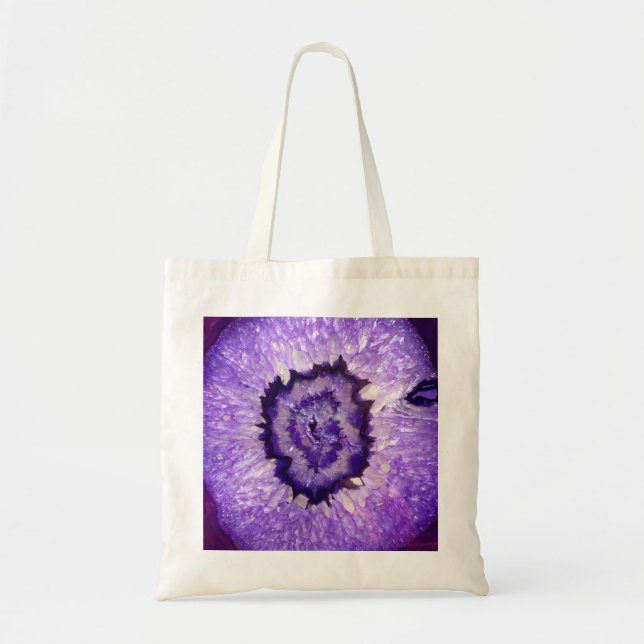 Bolsa Tote Falln Purple Agate Geode (Frente)