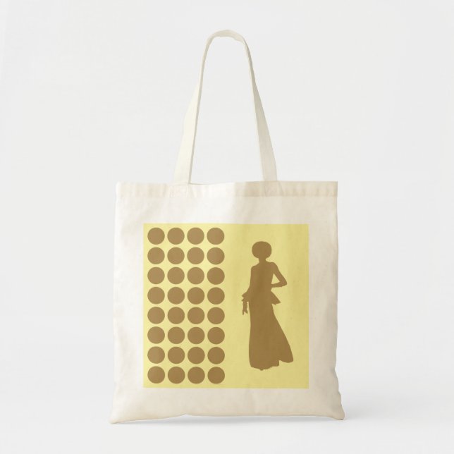 Bolsa Tote Fallow Cream Neutrals Dots Fashion Silhouette (Frente)