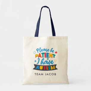 Bolsa Tote Família Autism - Correspondência Personalizada