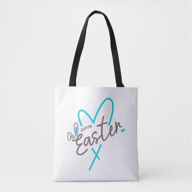 Bolsa Tote Família Combinada Feliz Páscoa (Frente)