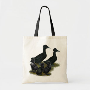Bolsa Tote Família de Patos Negra