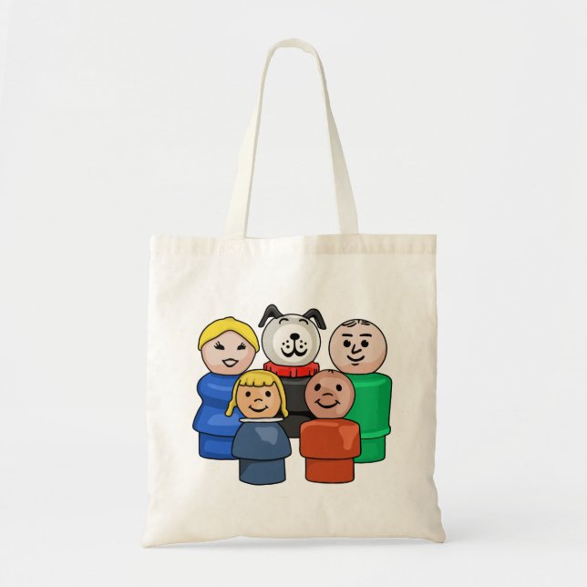 Bolsa Tote Família de Pessoas redondas (Frente)