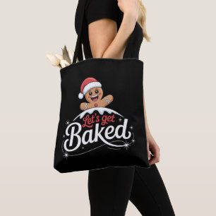 Bolsa Tote Família do Homem de Biscoito de Natal Vamos Ficar 
