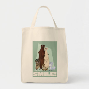 Bolsa Tote Família e Amigos de Urso Feliz e Bonitos