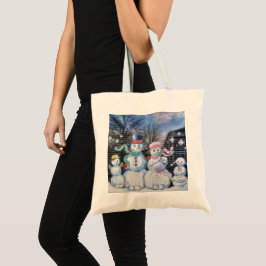 Bolsa Tote Família Snowman