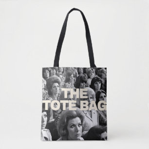 Bolsa Tote Famílias da década de 70 Público em preto e branco