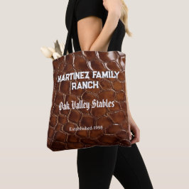 Bolsa Tote Family Ranch Faux Crocodile Leather
