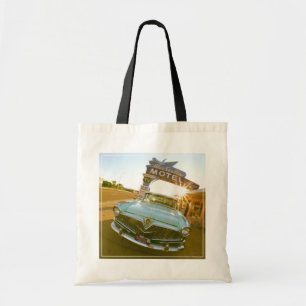 Bolsa Tote Famoso Motel Blue Swallow na Rota 66