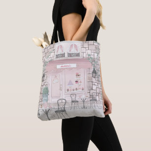 Bolsa Tote Fancy Chá em Aquarela Patisserie Personalizada