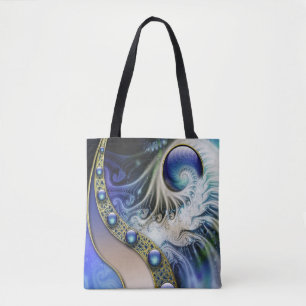 Bolsa Tote fantasia abstrato fractal