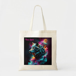 Bolsa Tote Fantasia Cósmica Fantasia Wolf Personalizada Arte