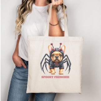 Bolsa Tote Fantasia de Aranha Frenchie Pup Halloween 