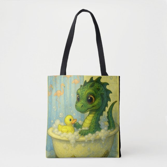 Bolsa Tote Fantasia de banho de bolhas de serpente de bebê de (Frente)