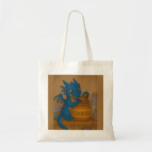 Bolsa Tote Fantasia de biscoitos de dragão azul-tempestade, u
