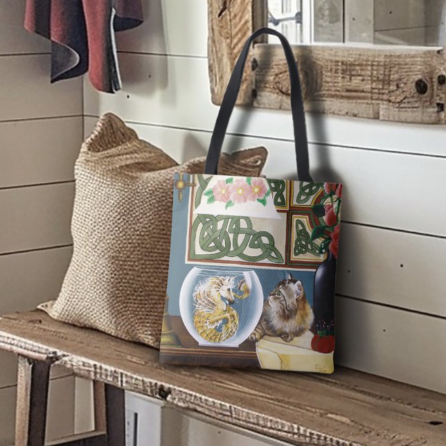 Bolsa Tote Fantasia de Cavalo do Mar de Cat (Criador carregado)
