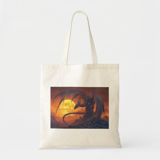 Bolsa Tote Fantasia de Dragão Moon (Frente)