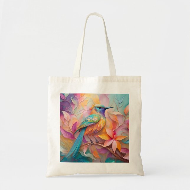 Bolsa Tote Fantasia de Pássaro com Garganta Violeta (Frente)