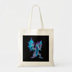 Bolsa Tote Fantasia Mística Vibrante Dragão Aqua Diário