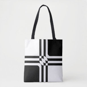 Bolsa Tote Fantasia negra e branca