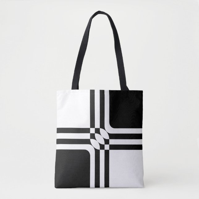 Bolsa Tote Fantasia negra e branca (Frente)