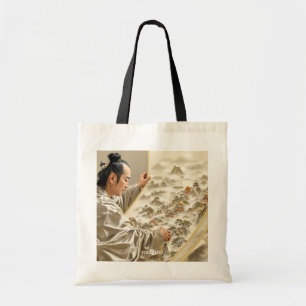 Bolsa Tote Fantasia Paisagem Pintor Japonês Fofo