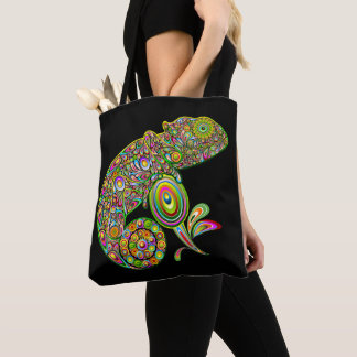 Bolsa Tote Fantasia Psicodélica do Camaleão
