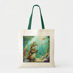 Bolsa Tote Fantasia terno de lontra fofa Steampunk