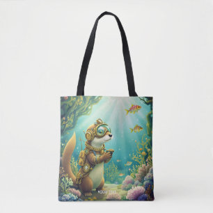 Bolsa Tote Fantasia Traje de Otter Steampunk Fofo