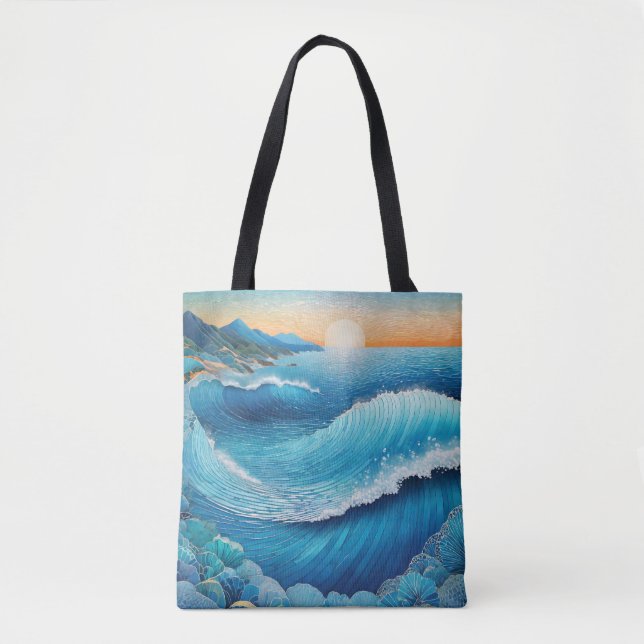 Bolsa Tote Fantasia Waters Seascape (Frente)