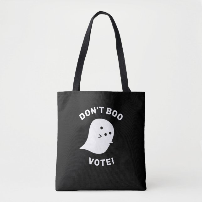 Bolsa Tote Fantasma Bonita Não Boo, Vote! Toque do Ombro (Frente)