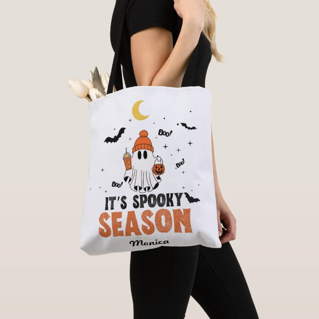 Bolsa Tote Fantasma Bonito, é a estação Spooky personalizada (Close Up)