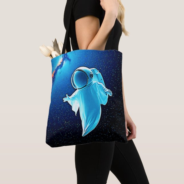 Bolsa Tote Fantasma Cósmico no Design de Espaço (Close Up)