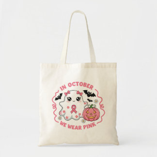 Bolsa Tote Fantasma da Consciência do Cancer do Halloween