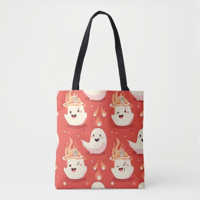 Bolsa Tote Fantasma de Bombeiro Cortês (Frente)