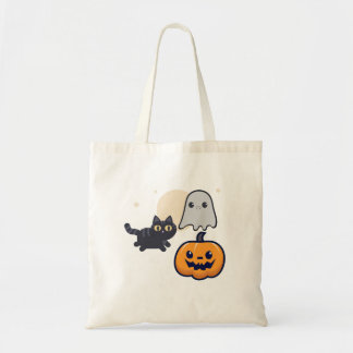 Bolsa Tote Fantasma De Gato Preto Com Pumpkin