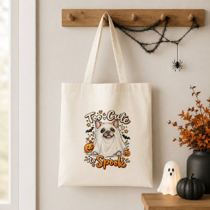 Bolsa Tote Fantasma de Halloween Bulldog Francês Fofo