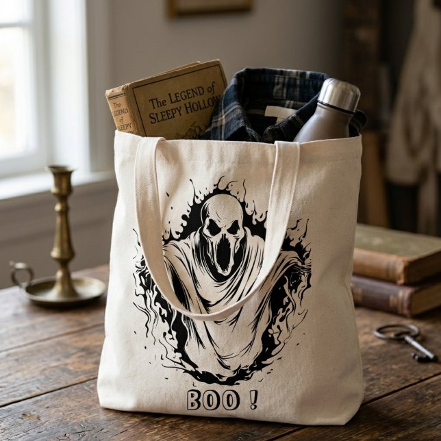 Bolsa Tote Fantasma de Halloween Gótico Assustador (Criador carregado)