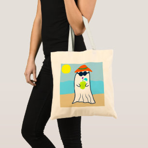 Bolsa Tote Fantasma de Verão Spooky na Praia