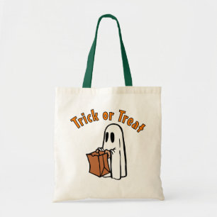 Bolsa Tote Fantasma do Halloween com Truque de Bag ou Tratar