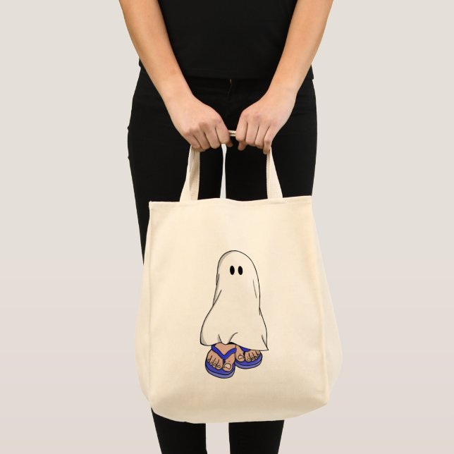Bolsa Tote Fantasma em Sandálias Azuis (Frente (produto))